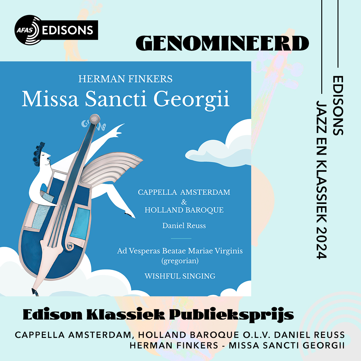 Het album 'Missa Sancti Georgii' is genomineerd voor de Edison Klassiek prijs